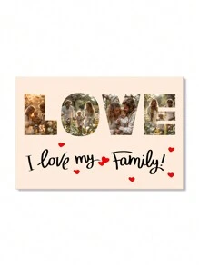 1 bức tranh treo trang trí cá nhân hóa 45x30cm 'Tôi yêu gia đình chúng ta' Ảnh chân dung gia đình hàng ngày Quà tặng nghệ thuật sợi tùy chỉnh Hình chữ nhật không khung Canvas nguyên chất Phòng ngủ tùy chỉnh Phòng khách Phòng ăn Phòng học Lối vào Khu vực giải trí Tranh treo trang trí - Nhiều màu - Xem 11