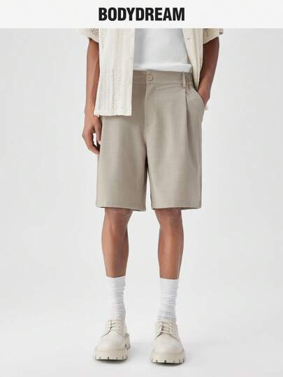 BODYDREAM BODYDREAM Herren Freizeitanzug Shorts, Sommer, Lässig Locker Weitbeinig, Vintage Gewebte Bermuda Shorts