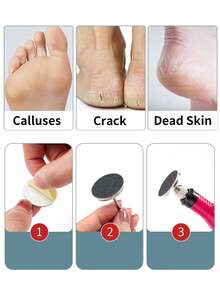50入組美甲砂紙、角質磨片、去腳底死皮海綿替換套裝，足部護理 - 黑色 - 查看 4