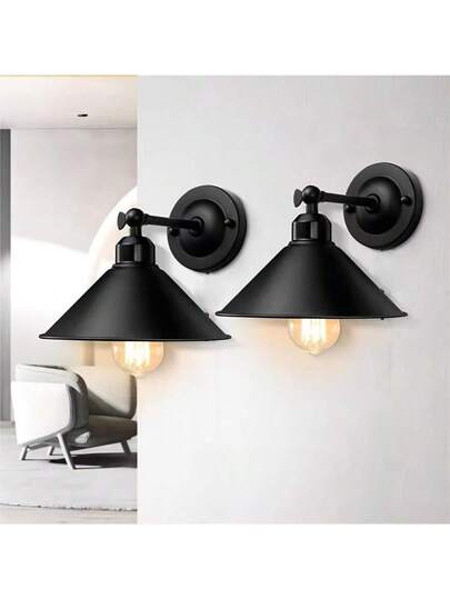 1pc Retro Industrial Wand Lamp Swing Arm, Creative Bedroom Dining Room Sconce Corridor Coffee Shop B, American Personalized Verlichting Fixture view 5