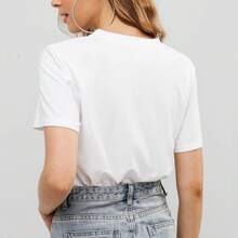 Women T-Shirts - 白色 - 查看 5