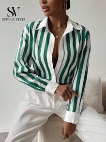 Women Blouses - 綠色 - 查看 3