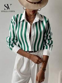 Women Blouses - 綠色 - 查看 5