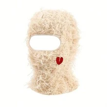 Distressed Solid Color Balaclava Mask vindtät, andas, bekväm för avslappnad stil, motorcykel, skidåkning och mer för kvinnor och män - Bala-aixin - Visa 7