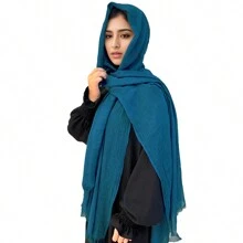 1 件时尚纯色轻质亚麻头巾，柔软舒适，适合冬季秋季日常穿着和装饰 - 彩色 - 查看 22