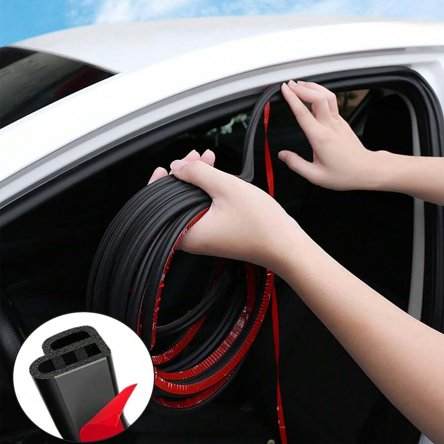 Car Door Seal Strip, Car Rain Guard Strip Double-Layer L-Shaped Universal Adhesive Soundproof Weatherstrip For Car Door Rear Baffle - one-size - View 1