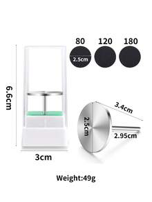 50入組美甲砂紙、角質磨片、去腳底死皮海綿替換套裝，足部護理 - 黑色 - 查看 8