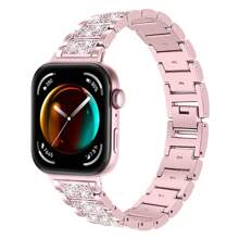 1pc Unisex New Rhinestone Studded Metal Electroplated Zinc Alloy Watch Band Compatible With Huawei Watch Fit3, Huawei Watch Fit 4, Huawei Watch Fit 4 Pro - one-size - View 16