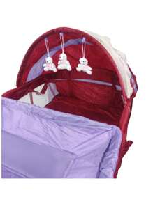 Cuna Corral para Bebe Plegable,Cambiador,Organizador - Lila Púrpura - Ver 8