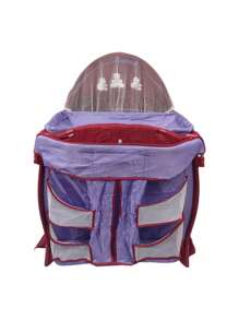 Cuna Corral para Bebe Plegable,Cambiador,Organizador - Lila Púrpura - Ver 4