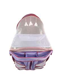 Cuna Corral para Bebe Plegable,Cambiador,Organizador - Lila Púrpura - Ver 7