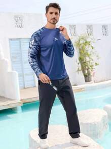 RODEEL Long Sleeve Shirts Men UPF 50+ Sun UV Protection Lightweight Quick Dry Moisture Wicking Breathable Cooling Athletic Activewear For Outdoor Hiking Camping Running Biking Fishing Boating Construction Landscaping Sport Gym Workout, Holiday Gift - 藏蓝色 - 查看 4