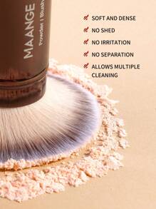 MAANGE 2 件装专业面部伸缩刷化妆刷腮红刷粉底刷散粉刷合成毛超柔软粉底刷适用于液体化妆品歌舞伎粉底刷在家或外出时使用 - 咖啡棕 - 查看 10