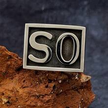 1pc Stainless Steel SO NS Hip Hop Ring, Fashionable Unisex Design, Great Gift For Friends, Dad, Coworkers - Black - View 3