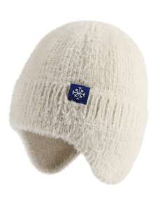 1 件简约休闲雪花设计纯色保暖针织护耳帽，男女通用，多色可选，适合户外活动、街头服饰和冬季秋季日常使用 - 彩色 - 查看 16