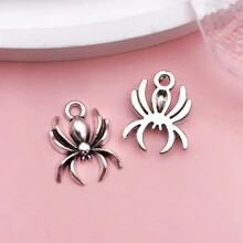 10/13入組蜘蛛吊墜混合款式萬聖節蜘蛛網銀古董吊墜，適用於製作手鍊項鍊 - 均碼 - 查看 14