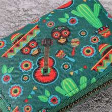 Women's Vintage Gothic Skull Patterned Wallet, Coin Purse And Card Holder With Secure Zipper And Multiple Card Slots - Multicolor - View 5