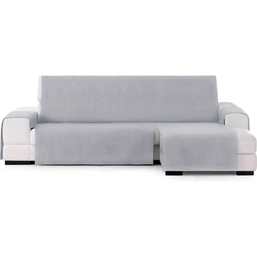 Eysa Chaise Longue Sofa Cover Right Arm Extra Soft Touch Fabric - Sofa Cover Protection And Elegance For Your Home - Sofa Cover 100% Made In Spain - 灰色 - 查看 1