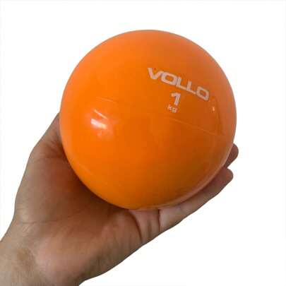 dafocacom.br Bola Peso 1Kg Tonning Ball Heavy Soft Pilates VP1061 Vollo Laranja