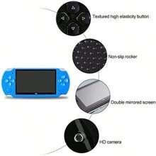 Handheld Game Console With 1200 Games Built-In 4.3-Inch HD Screen Retro Game System Support TV Output Portable Rechargeable Game Console With Dual Joysticks Best Gift For Kids And Adults (Blue) - Royal Blue - View 3