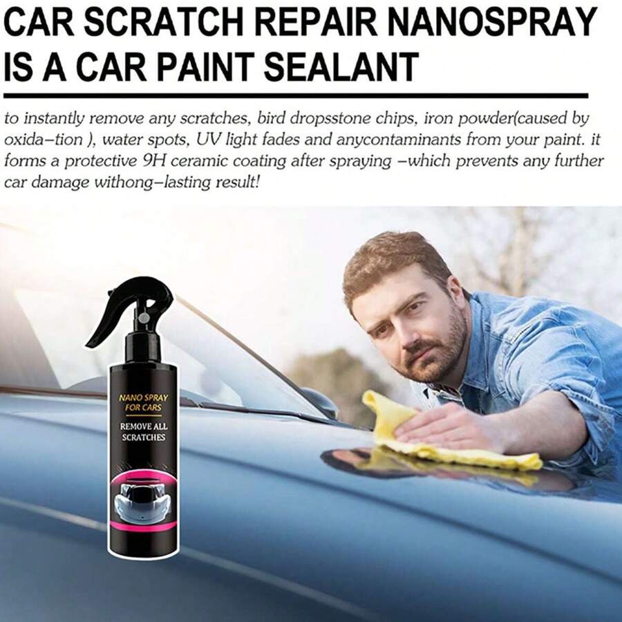 120ML Car Scratch Repair Nano Spray Portable Car Nano Repairing Spray With Nano Sparkle Cloth