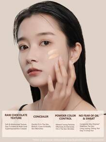 Zeesea SOFT LIGHT TRI-COLOR CONCEALER MENCERAHKAN CAKUPAN PENUH CAKUPAN KUAT CONCEALER YANG BERDAYA - 01 Natural - View 8