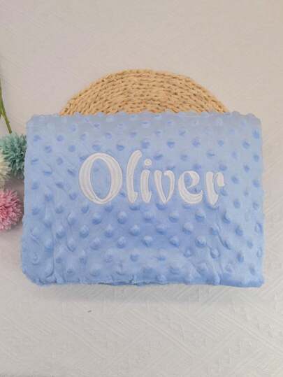 1pc Customized Name Children's Blanket, Stroller Blanket, White/Pink/Blue, Soft & Comfortable Dotted Fleece Blanket, Baby Essentials Baby Shower Family Decorations Gifts Winter Eve Gifts Back To School Winter Gift Ideas Boy Girl Valentine's Day Multi-Functional, Ornamental Exquisite, Stylish, Baby Fashion, Tidy, Colorful, Modern, Cute Kawaii Adorable Custom, Unique Treasurefinds, Ideal Gifts For Him Family, Friends, Daughter, Son, Her For Children's Day, Customized, Ideal Gifts For Her,Kids,Urban Gala,Modern,Colorful,Cute