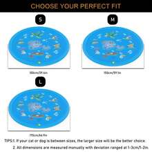 1 件宠物户外洒水垫，PVC 充气圆形垫，夏季狗狗户外玩耍洒水垫 - 藍色 - 查看 2