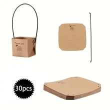 30入組，感謝多肉植物包裝適用於2英寸迷你盆，多肉盒子，牛皮紙禮品袋裝飾袖套，多肉標籤裝飾用於婚禮禮物想法，教師讚賞日，小型企業用品 - 彩色 - 查看 9