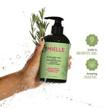Mielle Organics Rosemary Mint Strengthening Leave-In Conditioner, Supports Hair Strength, Smooth Conditioner For Dry And Crinkled Hair, Weightless Hair Treatment - 薄荷綠 - 查看 3