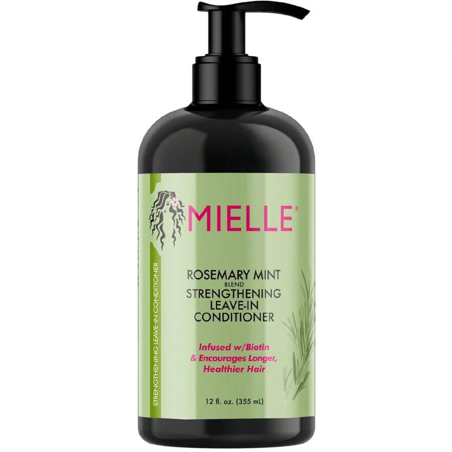 Mielle Organics Rosemary Mint Strengthening Leave-In Conditioner, Supports Hair Strength, Smooth Conditioner For Dry And Crinkled Hair, Weightless Hair Treatment - 薄荷綠 - 查看 1