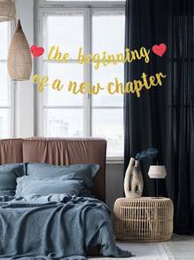 Divorce Farewell Party Banner 'The Beginning Of A New Chapter', Glittering - Multicolor - View 9