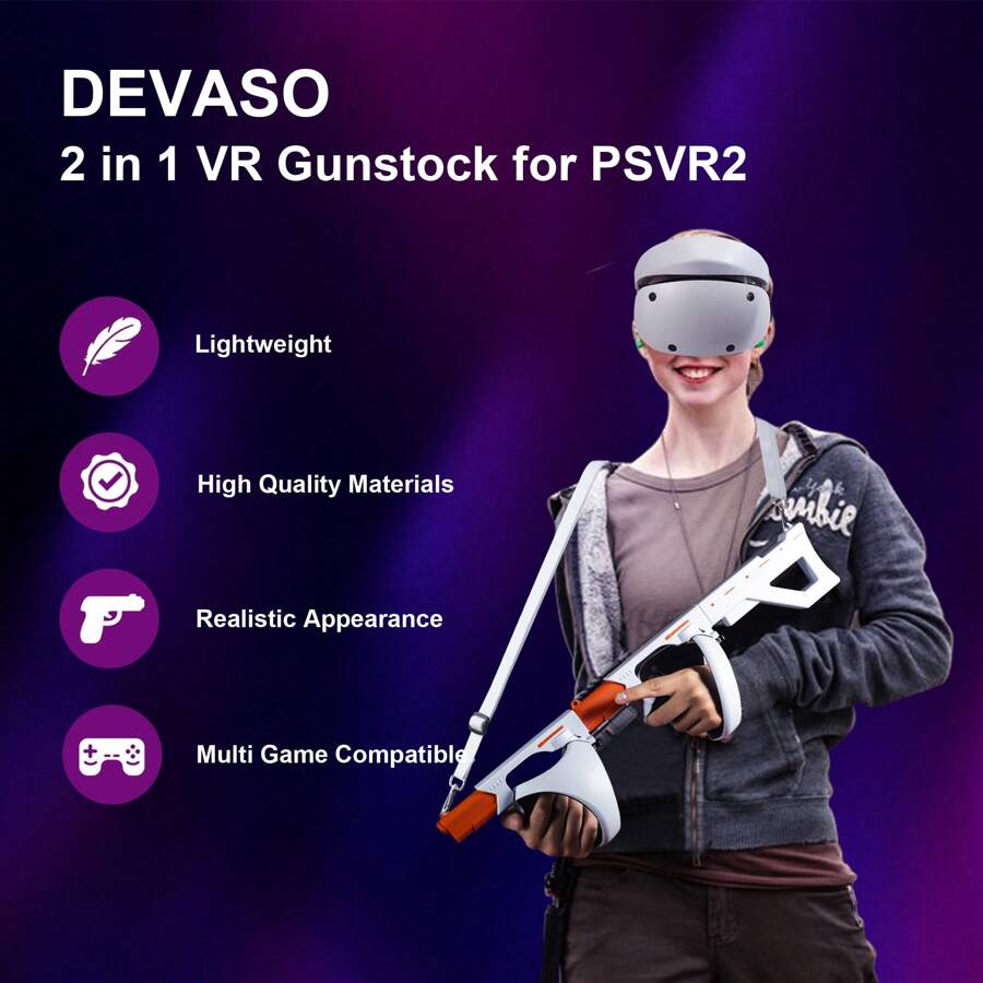 VR Gun Stock For PSVR2, 3In1 Changing VR Handle Accessories