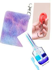 Nhật ký mèo bông và vòng chìa khóa bong bóng và bộ bút lỏng (Bao gồm 3 lần nạp lại), Nhật ký mờ nhuộm màu, Nhật ký giảm căng thẳng, Sổ bìa cứng để viết và vẽ, Quà sinh nhật (Happy Cat) - Nhiều màu - Xem 4