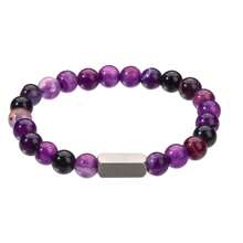 1pc Personalized Beaded Bracelets, 8mm Gemstone Bracelet, Custom Laser Engraved Bracelet, Customized Beaded Bracelet, Personalized Jewelry Gifts, Gifts For Mom, Women, Men, Dad, Wife, Husband, Bestie, Friend, Birthday Gift, Anniversary, Christmas, Halloween, New Year, Mother'S Day, Father'S Day Gift - Multicolor - View 22