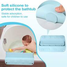 Bathtub Splash Guard,Convenient Shower Splash Guard - 8 Strong Grip Silicone Suction Cup Splash Guard For Bathtub - Multicolor - View 5