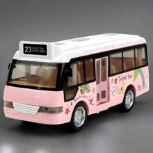 1 辆城市巴士玩具车，压铸金属机场车，适合 3-8 岁男孩，回力蓝色玩具车带声音和灯光，适合女孩圣诞节、返校礼物 - 彩色 - 查看 10