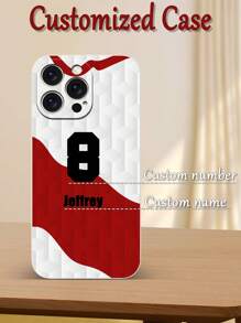 Ốp lưng điện thoại toàn thân chống sốc bằng TPU mềm in tên và số theo phong cách áo đấu bóng đá, tương thích với iPhone 6/7/8/XS/XR/11/12/13/14/15 Plus, màu kaki, lý tưởng để làm quà tặng, tên tùy chỉnh, số đội, quà tặng sinh nhật, quà tặng tốt nghiệp, quà tặng kỷ niệm, quà tặng ngày lễ tình nhân, quà tặng Giáng sinh, lựa chọn tốt nhất cho ốp lưng điện thoại tùy chỉnh - Màu Khaki - Xem 1