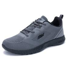 AOV Mens Walking Shoes With Arch Support All Day Standing Service Shoes Non Slip Work Tennis Sneakers - Xám - Xem 1