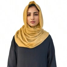 1 件时尚纯色轻质亚麻头巾，柔软舒适，适合冬季秋季日常穿着和装饰 - 彩色 - 查看 24