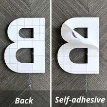 1 Biển số cửa Acrylic tự dính 3 inch có số màu đen/bạc/vàng, biển địa chỉ, biển số nhà chung cư ngoài trời, số #0-9 Quà tặng tốt nhất - màu đen - Xem 5