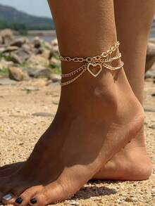 imoli 1 件可调节海星脚链（链长可定制） - 金黃色 - 查看 2