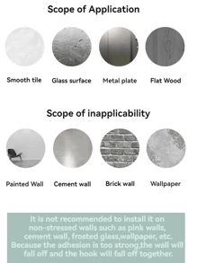 1入磁性雲形鑰匙掛勾,創意多功能門口壁掛無痕貼,免鑽孔 - 白色 - 查看 8