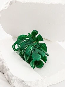 1 件全新醋酸纤维板高品质纹理叶子设计多用途可爱时尚发夹，简约风格 - 彩色 - 查看 8