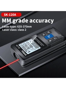 1 Set Snakol Medidor de distancia láser 40m 50m 70m 100m 120m Telémetro digital Rango Finder Trena Roulette Regla Cinta métrica de medición de distancia - Negro - Ver 2