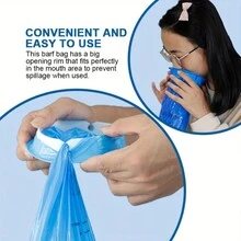 10pcs Disposable Vomiting Bags Portable Blue Vomiting Bags Suitable For Cars, Travel Planes, Effectively Relieve Motion Sickness The Pattern Is Random - Multicolor - View 4