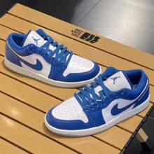 Jordan Low Durable And Breathable Retro Basketball Shoes For Men, Low-Cut, Blue And White FN5214-141