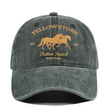 印花塗鴉棒球帽，黃石棒球帽，黃色帽子圖案，1入組 - 彩色 - 查看 15