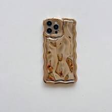 Electroplated Floral & Meteorite Pattern Silver Phone Case Compatible With IPhone 16/16 Pro/16 Pro Max/16 Plus/16e, Premium Design