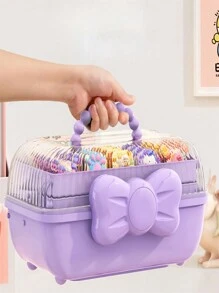 1pc-Guka Hair Accessories Storage Box Pencil Box Art Student Desktop Handmade Toy Storage Box Hair Clips Makeup Organizer - Multicolor - View 5